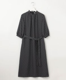 J.PRESS LADIES L 【洗える】ジオメトリックプリント ワンピース