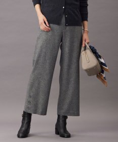 J.PRESS LADIES T/W シャブレーツイル セミワイド パンツ