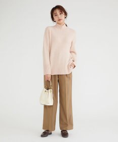 Feroux 【洗える】サイドオープンスラックス パンツ