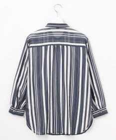 J.PRESS LADIES 【洗える】SHEER dobby ストライプ シャツカラー ブラウス
