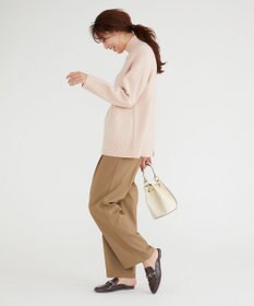 Feroux 【洗える】サイドオープンスラックス パンツ