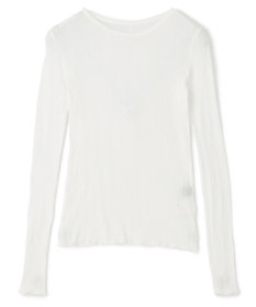 uncrave 【手洗い可】シアー ランダムリブ カットソー（uncrave STANDARD）