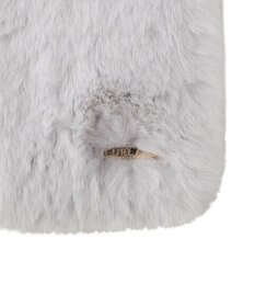 MOONBAT 【大人百花1月号掲載】FURLA フェイクファーマフラー ベルト差し込み ファーティペット ロゴプレート付