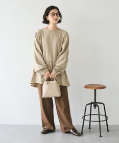 CRAFT STANDARD BOUTIQUE ボリュームスリーブウエストギャザーチュニック