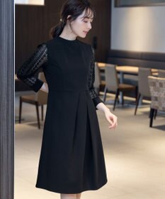 Tiaclasse L 【洗える】レーススリーブワンピース