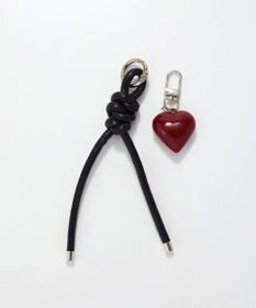 Phoebe ハートレザーコードバッグチャーム　レッド
