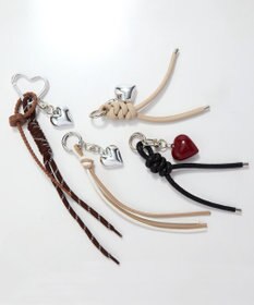 Phoebe ハートレザーコードバッグチャーム　レッド