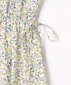 ANY 【洗濯機可能】サイドリボンフラワープリント ワンピース