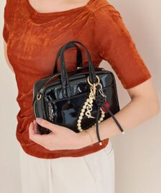 Phoebe ハートレザーコードバッグチャーム　レッド