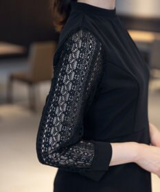 Tiaclasse L 【洗える】レーススリーブワンピース