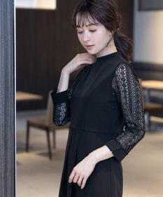 Tiaclasse L 【洗える】レーススリーブワンピース