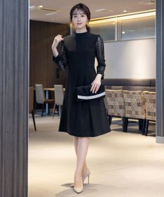 Tiaclasse L 【洗える】レーススリーブワンピース