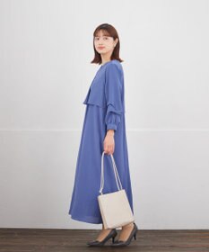 Tiaclasse L つまみタック袖ワンピース