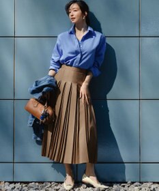 23区 グロッシープリーツ ロングスカート