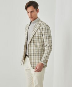 GOTAIRIKU 清涼サッカー素材【通気性/軽量】空羽サッカー マドラスチェック シャツジャケット