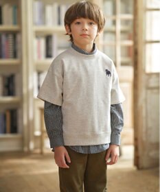 J.PRESS KIDS 【100-130cm】バックブル ミニ裏毛 半袖トレーナー