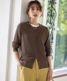 ANY SIS L ケーブルニット カーディガン