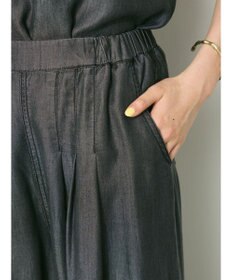CRAFT STANDARD BOUTIQUE やわらかデニムタックワイドフレアパンツ