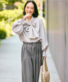 #Newans 【洗濯機可/しわになりにくい】ベリーワイドパンツ