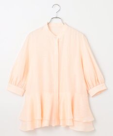 #Newans 【洗える】ダブルフリルヘムシアーシャツ