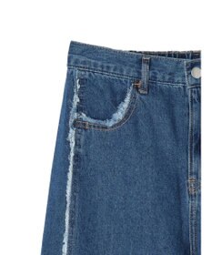 Green Parks ・Ｄｏｕｂｌｅ　Ｆｌａｇｓフリンジラインストレートデニム
