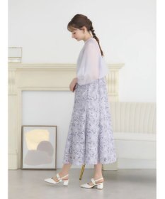 earth music&ecology ＳＥＴ２点　シアーブラウス＋レースキャミワンピース