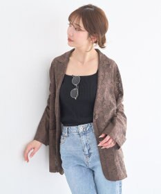 earth music&ecology レースシャツジャケット