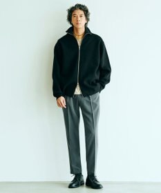 UNFILO MENS 【男女兼用/新色追加】スウェットライク ジップ タートルネックニット [24年秋冬商品]