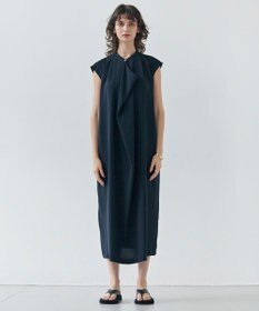 BEIGE， 【洗える】FLEUR / フロントドレープノースリーブドレス