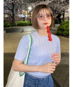 Green Parks ケーブル半袖ニット