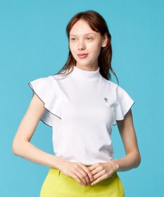 23区GOLF 【WOMEN】【吸水速乾】フレアスリーブ モックネックシャツ
