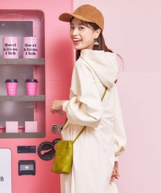 Tiaclasse 【洗える】ダンボール切替パーカーワンピース