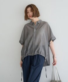 YECCA VECCA サイドスリットドロストシャツ