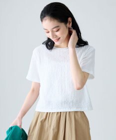 ANY L レースショート丈Tシャツ