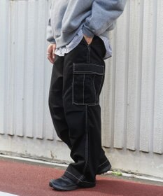 WEGO 【ユニセックス着用ITEM/SMLサイズ展開】ワイドカーゴパンツ