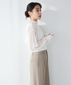CRAFT STANDARD BOUTIQUE ＜セレモニー＞前後2WAYレースボウタイブラウス