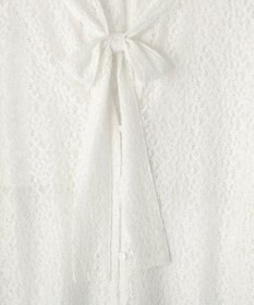 CRAFT STANDARD BOUTIQUE ＜セレモニー＞前後2WAYレースボウタイブラウス