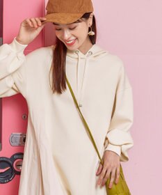 Tiaclasse 【洗える】ダンボール切替パーカーワンピース