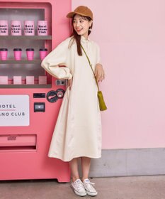 Tiaclasse 【洗える】ダンボール切替パーカーワンピース