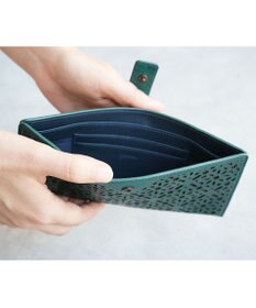 genten ダイヤカットワーク　マチなし長財布