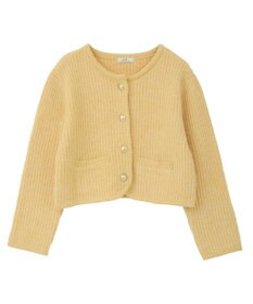 earth music&ecology 【WEB限定】ゴールド釦ショートニットカーディガン