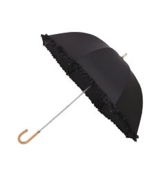 MOONBAT 【遮光/晴雨兼用日傘】LANVIN en Bleu (ランバン オン ブルー)ドビーフリル ハート 遮熱 UV 長傘