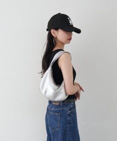 russet ソフトレザーラウンドショルダーバッグ【シルバー】(CE-1470-WEB)