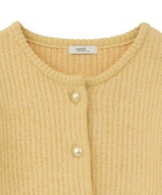 earth music&ecology 【WEB限定】ゴールド釦ショートニットカーディガン