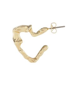 earth music&ecology メタリックハートフープピアス