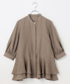 #Newans 【洗える】ダブルフリルヘムシアーシャツ