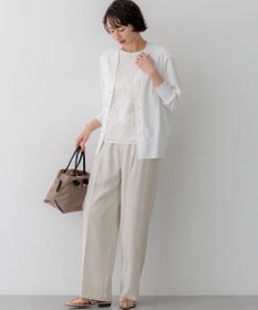 23区 レーヨンポリエステルストレッチ Vネック カーディガン