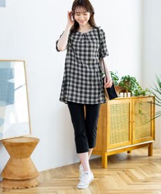 Tiaclasse L 【洗える】体型カバーも叶う幅広カフスチュニックブラウス