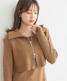 earth music&ecology ＳＥＴ２点ＺＩＰベスト＋ニットワンピース