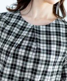 Tiaclasse L 【洗える】体型カバーも叶う幅広カフスチュニックブラウス